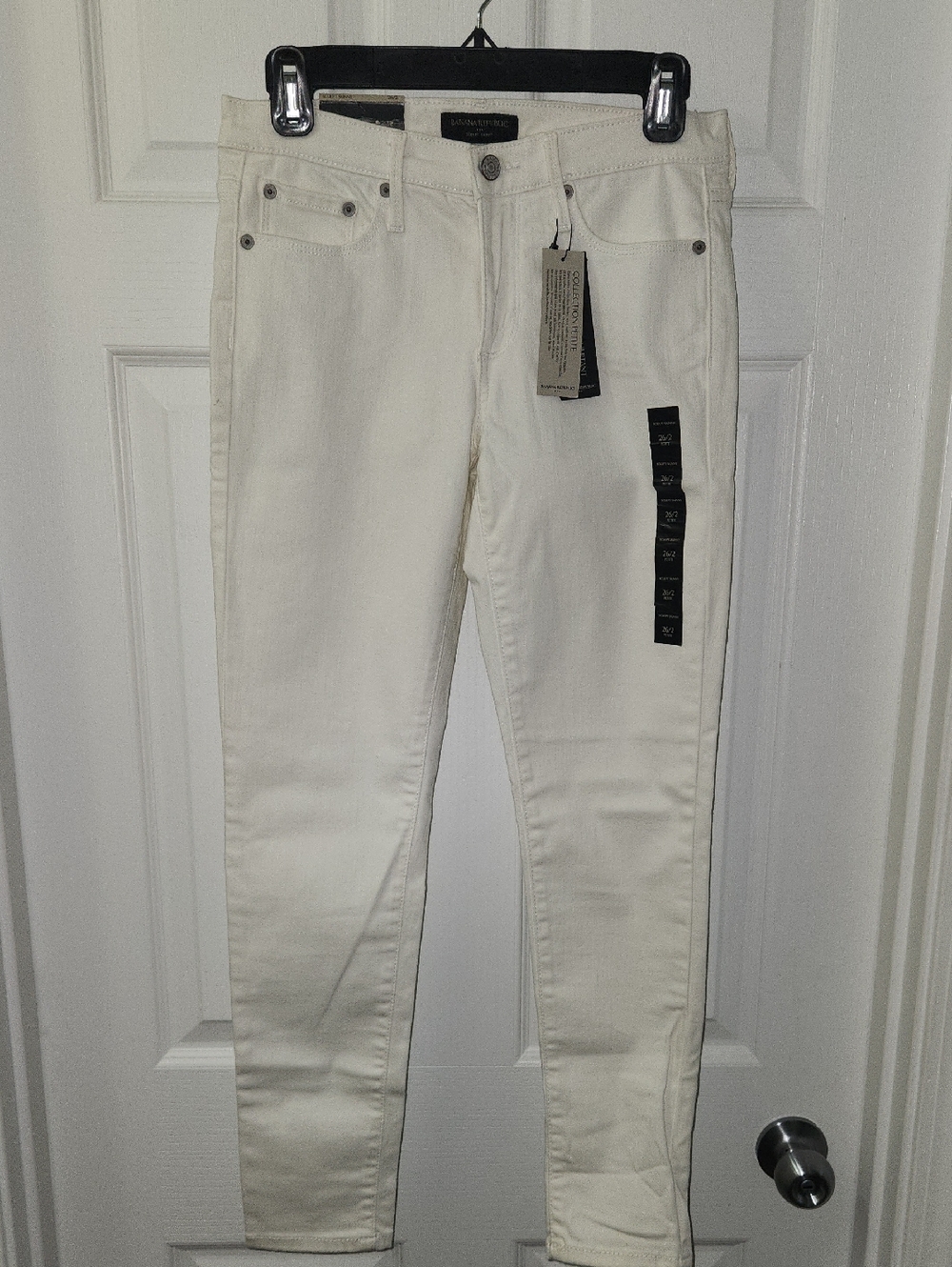 Banana Republic Cream Skinny Jeans